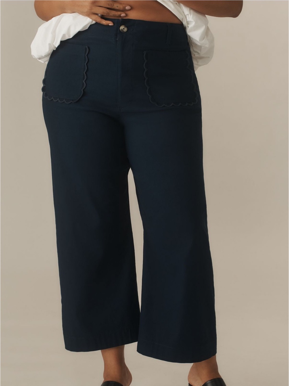 Anthropologie The Colette Scallop High-Rise Wide Leg Pants w/Magic Fabric! - Picture 6 of 15